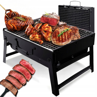 PRENOSNÝ ROZKLADACÍ TURISTICKÝ GRIL KUFOR 43cm