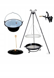 GRIL XXL NAVIJAČ FIREPELLER 80cm NEREZOVÝ ROŠT 80 cm + VARNÁ KONvica 50 L
