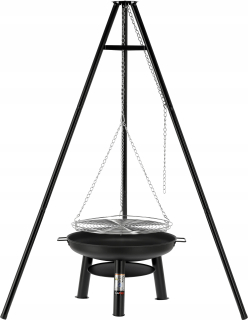 ZÁVESNÝ GRIL STOJÍK ZÁHRADNÝ KRBOVÝ MRIEŽK 61CM LUND