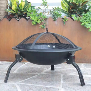 GRILL dekoračný krb 2 rošty s krytom na prenosnú terasu