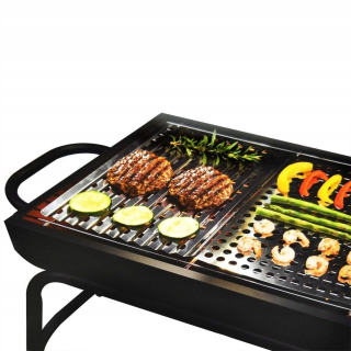 Grilovacia doska nerezová BBQ obdĺžniková 46 x 30 cm 10 cm