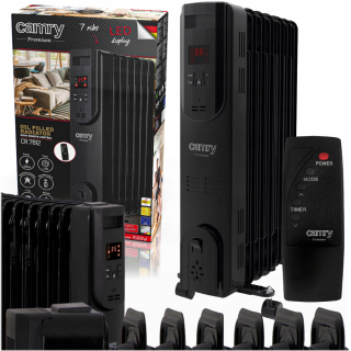 Elektrický ohrievač - ELEKTRICKÝ OLEJOVÝ RADIÁTOR 1500W 7 REBROVÝ DIAĽKOVÝ OVLÁDAČ
