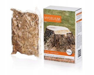 Huby na pestovanie - Mycélium na rozklad kmeňov stromov a kompostovanie Mycélium 0,6 l