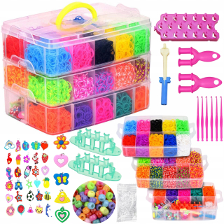 Kreatívna sada - Gumy na výrobu náramkov XXL 15000 PCS