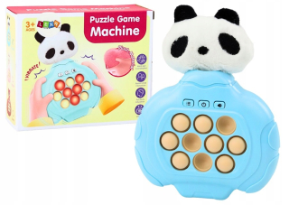 Hra Pop-It Panda Plyšová modrá arkádová konzolová podložka Vibrácie