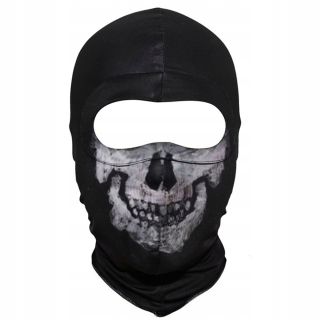 Maska Halloween - Duchová tvárová maska Zimná prilba Balaclava s lebkou