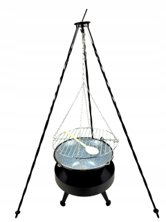 Gril 120 cm, ohnisko 40, rošt 40 cm, kotlík 16 l