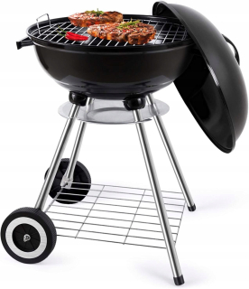 BBQ gril TEXASSKÁ KONVICA Záhradný gril Brikety na drevené uhlie Polička s vekom