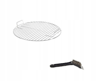 Grilovací rošt priemer grilu 42cm nové chrómové rukoväte kefa