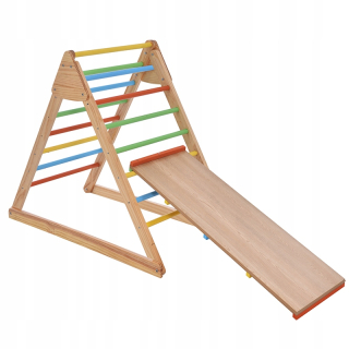 Drevená preliezačka na gymnastický rebrík