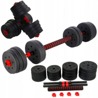 Činky 30 kg set 2x15kg zaťaženia konektor