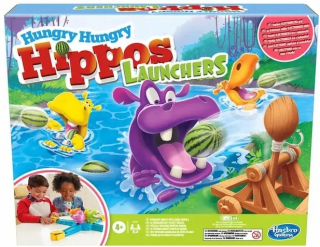Zručnostná hra - Hasbro Arcade Game Hungry Hungry Hippos Retickery s odpaľovačom