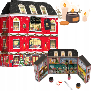 HISKIN Home Veselé Vianoce ADVENTNÝ KALENDÁR VONNÉ SVIEČKY 24 OKIEN