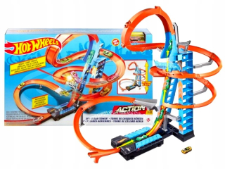 Tor samochodowy Hot Wheels Sky Crash Tower Track Set