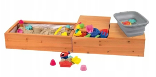 PLAYTIVE DREVENÉ BALKÓNOVÉ PIESKOVKO + NÁDRŽ NA VODU NOVINKA 12+
