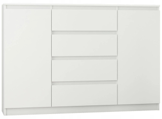 Mobene Moderná komoda 140 x 40 x 98cm matná biela