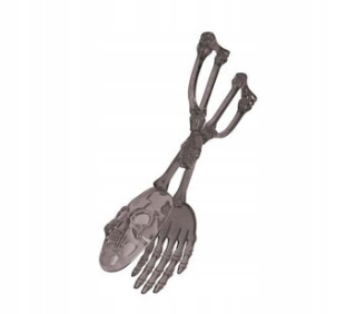 Šalátové kliešte halloweenskej šedej 28 cm