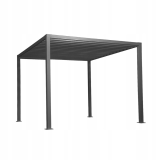 Hliníková terasová pergola - TASOS I - 3x3m šedá