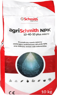Listové hnojivo na zeleninu, ovocie, obilniny agriSchmith 10-40-10 a' 10 kg