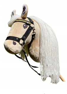 Hobby Horse Pony "Stella" + ohlávka + opraty, béžová, výška 65 cm