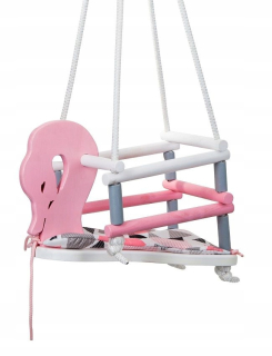 Hojdačka Pre DETI GARDEN Toy Hojdačka Drevená rotačka labuť Mega