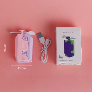 Mini prenosný chladiaci ventilátor s 3D tlačeným nožom na mrkvu, ktorý predáva za tepla