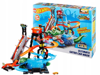 Autodráha - Horúce kolesá set mega car wash crocodíl útok ftb67