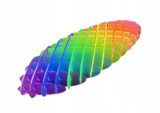 Hračka Rainbow Fidget Transparentná Antistresová Farebná Flexibilná 12 cm