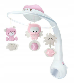 Infantino 3v1 Projector Musical Carousel ružový