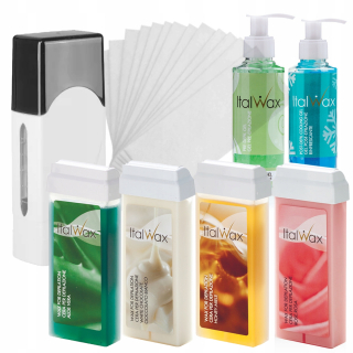 ItalWax Depilačná sada 4x vosková rolka + voskové HEATER pásiky