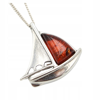 JANTAROVÝ PRÍVESOK, striebro, 925 SILVER, jantár + retiazka