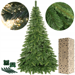 Vianočný stromček - JEDĽA ZELENÁ 220cm LUX KRÁSNY Umelý vianočný stromček