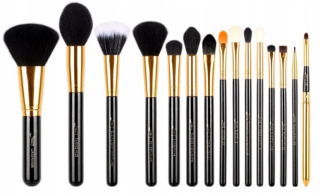 Jessup Súprava 15 štetcov na make-up Jessup T093 Black/Gold