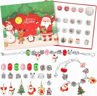 Adventný kalendár - Advent Calendar Charms DIY pre darček pre detské náramky