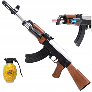Detská pištoľ - Puška AK47 pre gule s laserom + zadarmo