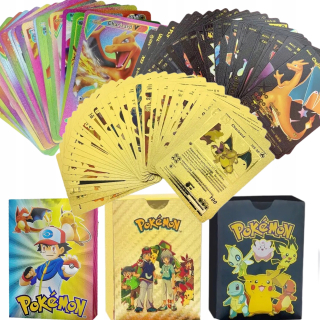 POKEMON KARTY 3v1 DÚHOVÁ ZLATÁ ČIERNA 165 kusov