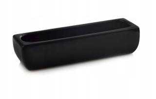 Kvetináč Polnix 32 cm x 12 x 7 cm priemer 12 cm keramika čierna