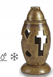 Keramický náhrobný kameň Grave Grave Grave Grave Gold, 28 cm