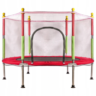 ZÁHRADNÁ TRAMPOLÍNA PRE DETI S BEZPEČNOSTNOU SIEŤOU 140CM 55INCH MAX 150KG