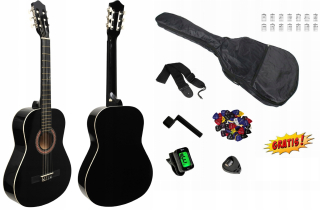 MONTANA ČIERNA KLASICKÁ GUITARA 4/4 + DOPLNKY + DARČEKY ZADARMO