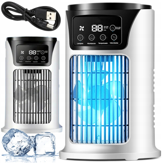 Klimatizácia - PRENOSNÁ KLIMATIZÁCIA USB LED VODNÝ ĽADOVÝ VENTILÁTOR