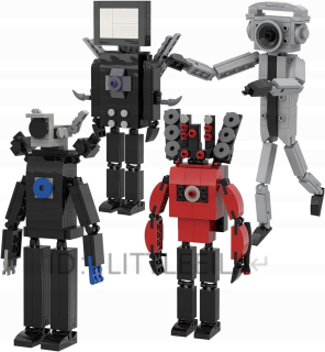 Maska Halloween - Skibidi Titan Cameraman OBRÁZOK 4 PCS