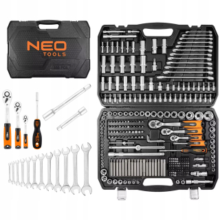 Sada náradia - NEO TOOLS NÁSTROJOVÉ KĽÚČE 300 ks 1/4 3/8 1/2 PÚZDRO XXXL TORX HEX