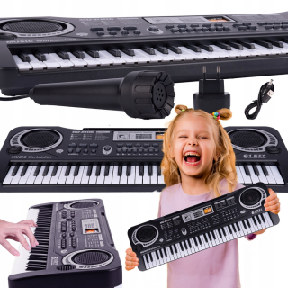 KLÁVESNICA PIANO ORGAN ELEKTRONICKÝ PIANO 61 KLÁVES DETI + MIKROFÓN