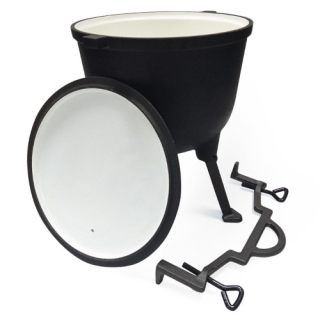 SMALTOVANÝ LIATINOVÝ HRNEC Maďarský poľovnícky hrniec 10L CAMPFIRE GRILL