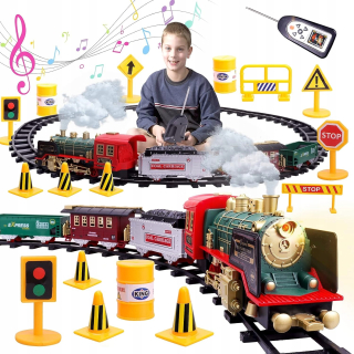 Vláčik, vláčikodráha - Elektrické front lokomotive vlak dym veľkej koľaje Najlepšia kvalita
