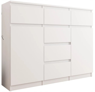 Komoda do detskej izby - Karbička sudu 98 cm 6 zásuviek biele S62d