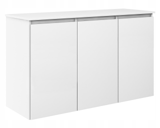 Komoda do detskej izby - Megan K1 hrudník bielej bez rukovätí veľkých 120 cm
