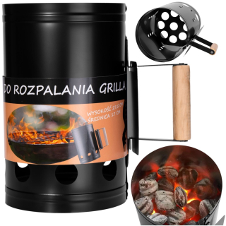 KOMÍN NA ZAPÁLENIE GRILU, UHĽNÉ BRIKETY, OHŇ V KRBU, ŠTARTÉR GRILU