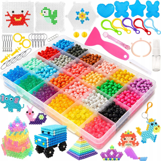 Kreatívna sada - WATER BEADS MAGIC BEADS sada 4800+ kusov Darčekové VZORY AQUA DIY šablóny
